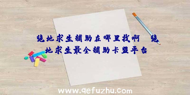 「绝地求生辅助在哪里找啊」|绝地求生最全辅助卡盟平台